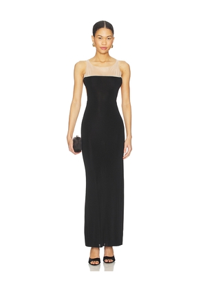 Aya Muse Onyx Maxi Dress in Black. Size L. Also in M, S, XS, XXS.