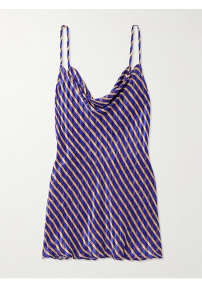 Dries Van Noten - Draped Striped Devoré-satin Camisole - Purple - FR 34,FR 36,FR 38,FR 40,FR 42,FR 44