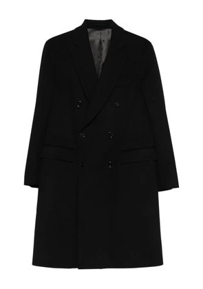 Lardini double-breasted virgin-wool coat - Black
