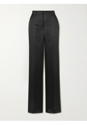 Dries Van Noten - Washed Cotton-blend Satin Slim-leg Pants - Black - FR 34,FR 36,FR 38,FR 40,FR 42,FR 44