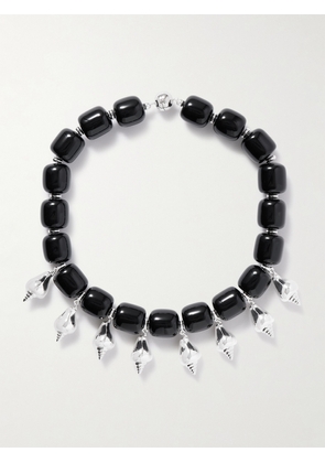 Julietta - Odeon Silver-tone And Resin Necklace - Black - One size