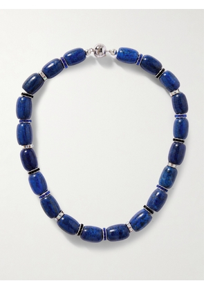 Julietta - Donna Rhodium-plated, Lapis Lazuli, Crystal And Enamel Necklace - Blue - One size