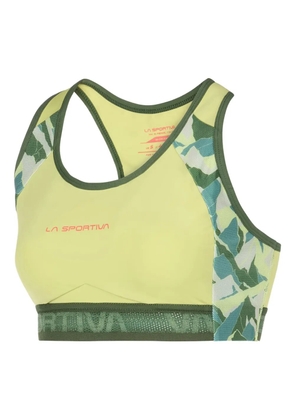 La Sportiva racer-back print sports bra - Green