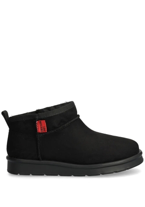 Love Moschino logo-patch slippers - Black