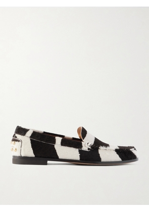 Tod's - Studded Zebra-print Calf Hair Loafers - Animal print - IT36,IT36.5,IT37,IT37.5,IT38,IT38.5,IT39,IT39.5,IT40,IT40.5,IT41,IT41.5,IT42