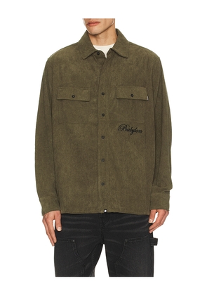 Babylon Corduroy Shirt in Olive. Size L. Also in M, S, XL/1X.