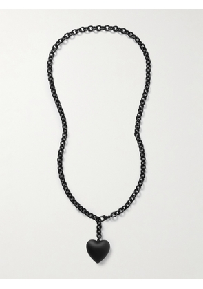 Roxanne Assoulin - The Puffy Heart Metal Necklace - Black - One size