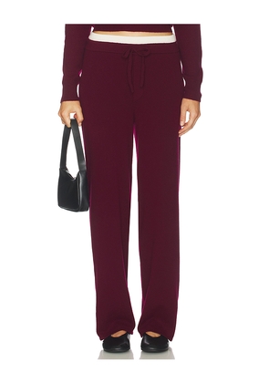 Artless Forever Tove Layered Pant in Burgundy. Size L. Also in M, S, XL, XS.