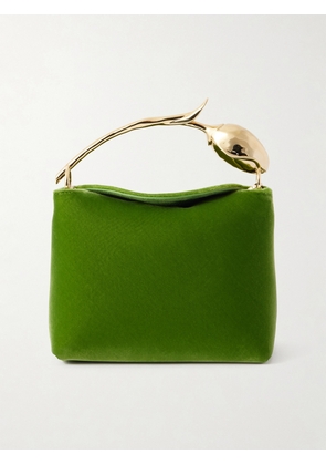 Erdem - Bloom Mini Velvet Clutch - Green - One size