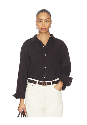 Citizens of Humanity Carter Shirt in Chocolate. Size L. Also in M, S, XL, XS.