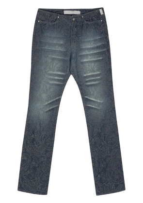 Versace Pre-Owned 2000s rhinestone-embellished straight jeans - Blue