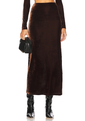House of Harlow 1960 x REVOLVE Ovelia Skirt in Chocolate. Size L. Also in M, S, XS.