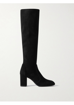 Stuart Weitzman - Lucie Suede Knee Boots - Black - US6,US6.5,US7,US7.5,US8,US8.5,US9,US9.5,US10,US10.5,US11,US11.5,US12