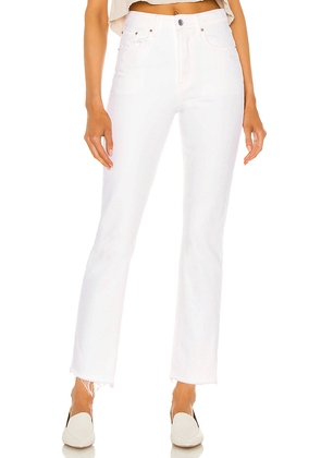 GRLFRND Karolina High Rise Straight Crop Jeans in White. Size 31. Also in 28, 32.