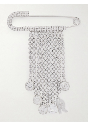 RABANNE - Silver-tone Crystal Brooch - One size