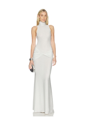 DELFI Roya Dress in Metallic Silver. Size L. Also in M, S, XL, XS.