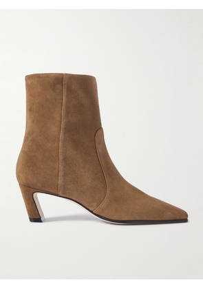 Stuart Weitzman - Stassi Suede Ankle Boots - Neutrals - US6,US6.5,US7,US7.5,US8,US8.5,US9,US9.5,US10,US10.5,US11,US11.5,US12