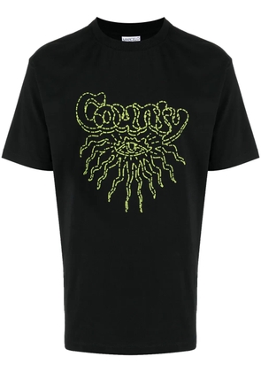 COUNTY OF MILAN Stitch Eye cotton T-shirt - Black