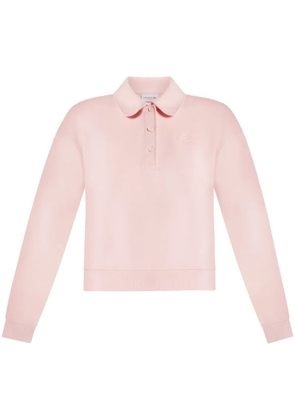 Lacoste logo-embossed cotton sweatshirt - Pink