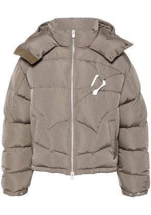 HELIOT EMIL Abstract puffer jacket - Green