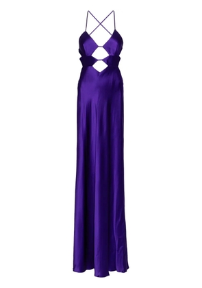 Michelle Mason Cutout Detail gown - Purple