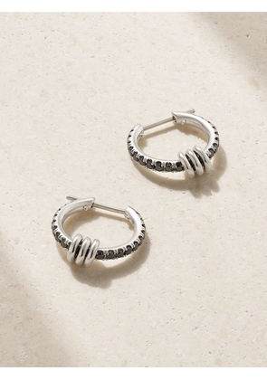 Spinelli Kilcollin - Ara Sterling Silver Diamond Hoop Earrings - Black - One size
