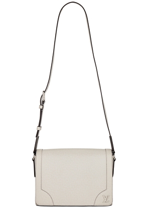 FWRD Renew Louis Vuitton Guri Messenger Bag in Grey.