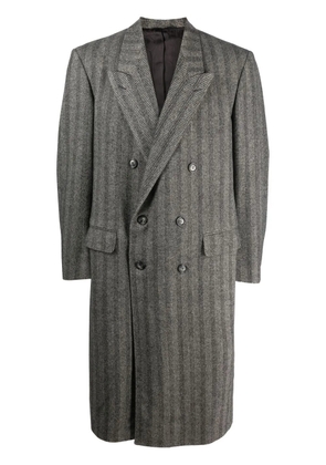 A.N.G.E.L.O. Vintage Cult 2000s double-breasted pinstriped coat - Grey