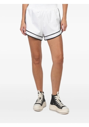 FREEDÉR contrast-piping shorts - White