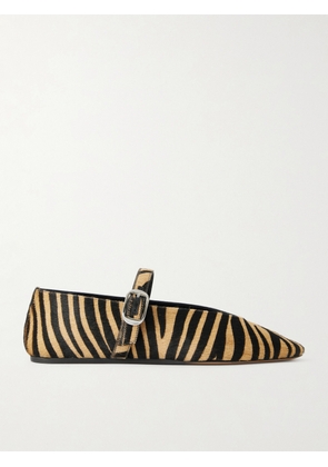 Le Monde Béryl - Stella Zebra-print Calf Hair Mary Jane Ballet Flats - Animal print - IT35,IT35.5,IT36,IT36.5,IT37,IT37.5,IT38,IT38.5,IT39,IT39.5,IT40,IT40.5,IT41,IT41.5,IT42
