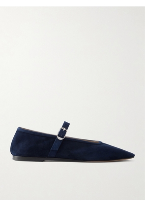 Le Monde Béryl - Suede Mary Jane Ballet Flats - Blue - IT35,IT36,IT37,IT38,IT38.5,IT39,IT39.5,IT40,IT40.5,IT41,IT42