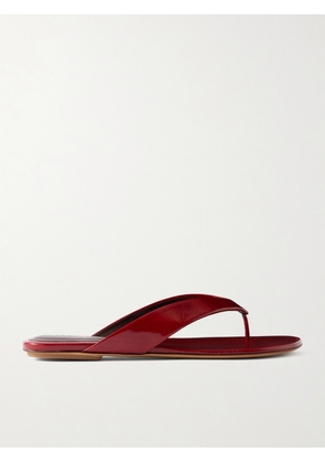 Le Monde Béryl - Eel-effect Leather Thong Sandals - Burgundy - IT35,IT35.5,IT36,IT36.5,IT37,IT37.5,IT38,IT38.5,IT39,IT39.5,IT40,IT40.5,IT41,IT41.5,IT42