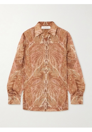 Zimmermann - Paisley-print Silk-satin Shirt - Cream - 00,1,2,3,4
