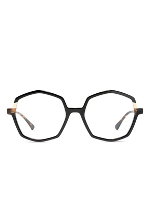 Xavier Garcia Design Dana geometric-frame glasses - Black