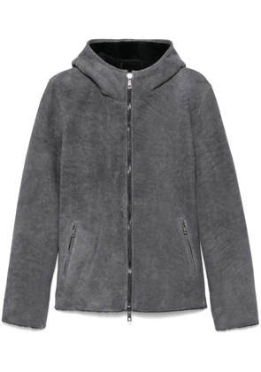 Giorgio Brato shearling-lining hooded jacket - Grey