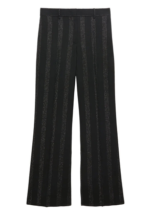 MSGM striped wide-leg trousers - Black