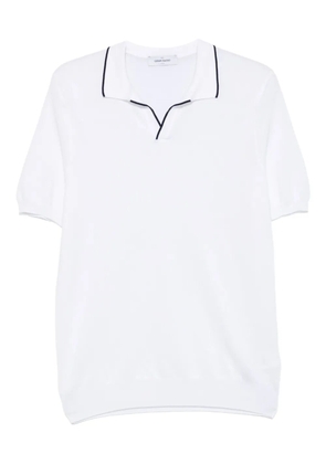 Gran Sasso knitted-collar polo T-shirt - White