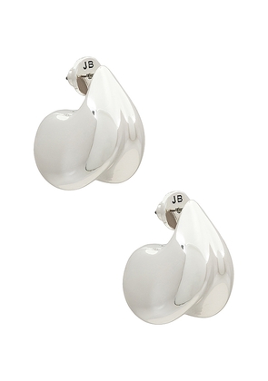 Jenny Bird Nouveaux Puff Earrings in Metallic Silver.