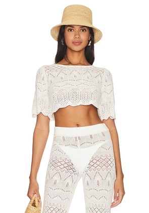 House of Harlow 1960 x REVOLVE Mardee Crop Top in Ivory. Size M. Also in S, XS.