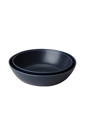 Fable The Low Serving Bowls Set of 2 in Black.