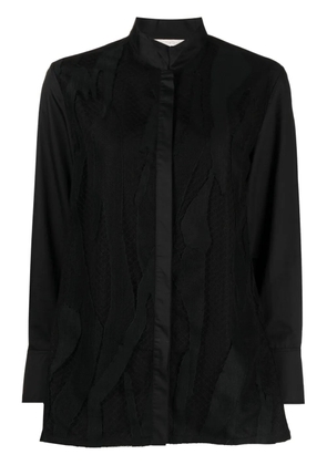 SHIATZY CHEN lace-detailing long-sleeve shirt - Black