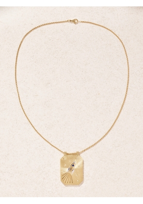 Marie Lichtenberg - Love You To The Moon Scapular 18-karat Gold, Sapphire And Diamond Necklace - One size