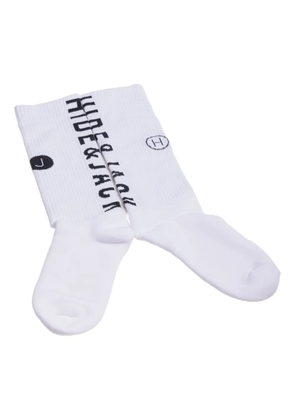 Hide&Jack logo-print socks - White