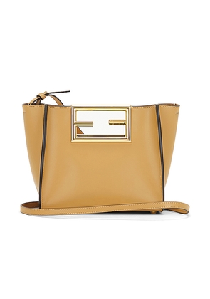 FWRD Renew Fendi Way Tote Bag in Tan.