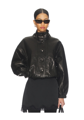 Dodiee Kate Leather Bomber in Black. Size M. Also in S, XS.