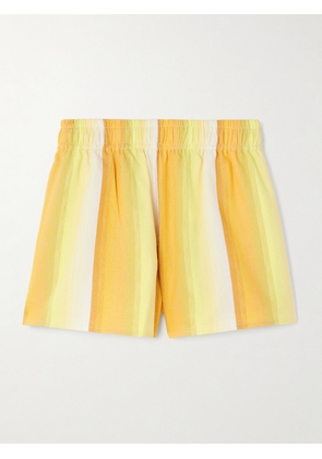 Marrakshi Life - Striped Cotton Shorts - Yellow - xx small,x small,small,medium,large,x large