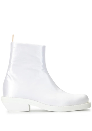 MM6 Maison Margiela satin ankle boots - White