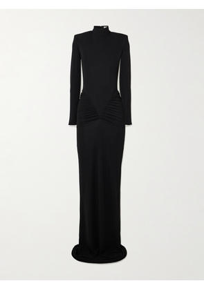 The New Arrivals Ilkyaz Ozel - Darja Draped Stretch-jersey Gown - Black - FR 34,FR 36,FR 38,FR 40,FR 42,FR 44