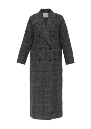 SAMSOE SAMSOE Sajilla double-breasted checked coat - Grey