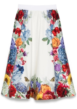 alice + olivia Earla midi skirt - White